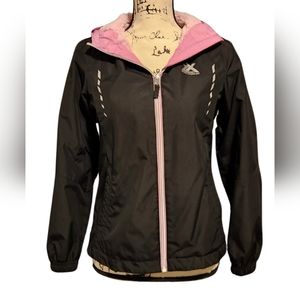 ZeroXposur Black and Pink Kids Raincoat